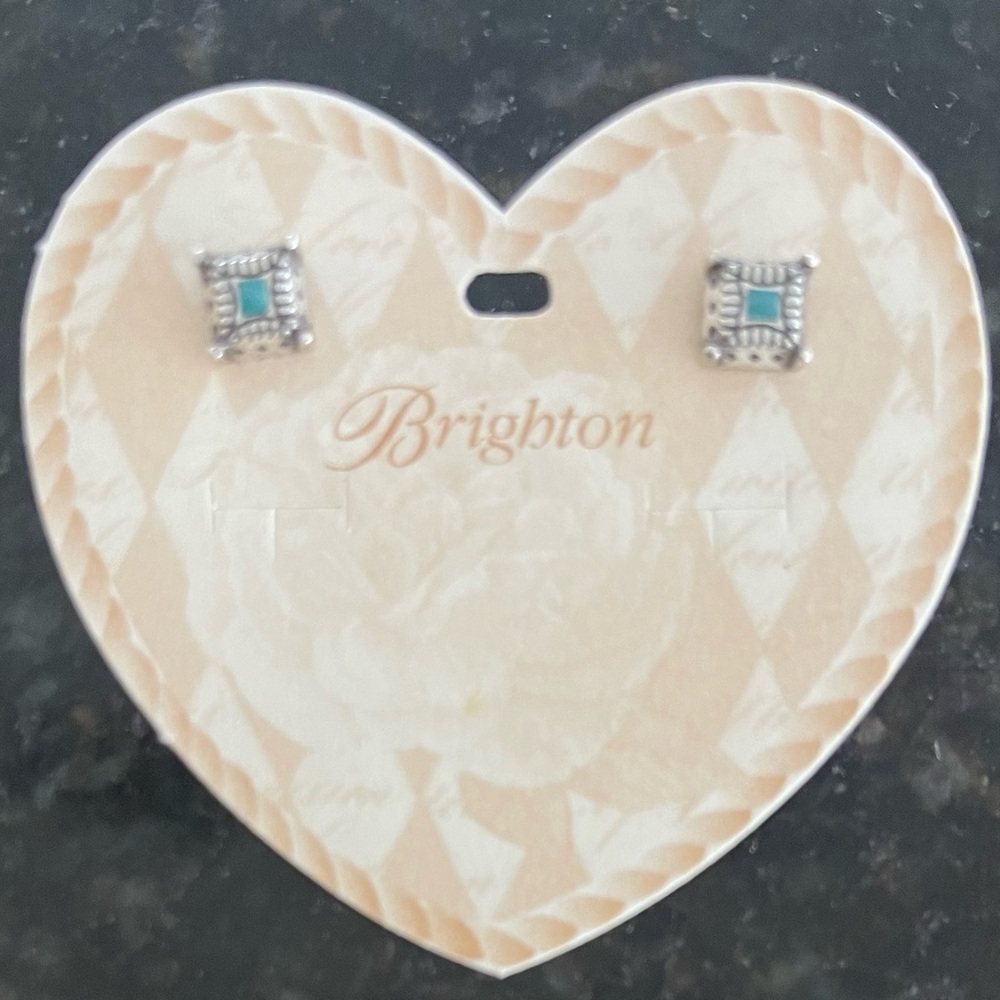 Brighton earrings, small turquoise stone